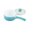 Ceramic Nonstick 12 Piece Cookware Set, Teal Ombre, Hand Wash Only