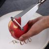 Multifunctional Apple Triangle Push Knife Potato Stainless Steel Fancy Fruit Knife Creative Carving Restaurant Plate Peeling Kni