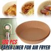 100pcs Air Fryer Liners Disposable Paper Liner For Roasting Microwave