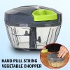 Hand Pull Chopper Vegetable Fruit Cutter Food Onion Veggie Dicer Slicer Kitchen