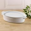 Better Homes & Gardens, Lidded Oval Baker, White