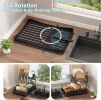 Dish Drying Rack 2 Tier Metal Kitchen Dish Rack with Utensil Holder Dish Drainers and Drainboard Sink Rack for Dishes