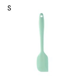 1pc All-in-one High-quality Silicone Scraper Baking Tool; Heat-resistant Silicone Scraper; Cream Cake Spatula; Baking Shovel Knife 8.27inch/11.02inch (Color: Nordic Green)