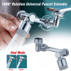 1pc New Universal 1080° Rotation Extender Faucet Aerator; Plastic Splash Filter; Kitchen Washbasin Faucets Bubbler Nozzle Robotic Arm