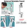 1pc New Universal 1080° Rotation Extender Faucet Aerator; Plastic Splash Filter; Kitchen Washbasin Faucets Bubbler Nozzle Robotic Arm