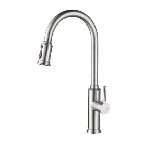 Kitchen Faucet with Pull Out Spraye (Color: Brushed Nickel)