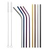 10Pcs 8.5in Stainless Steel Drinking Straws Reusable Metal Drinking Straws for 20oz Tumbler