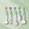 4pcs/5pcs/7pcs Food Grade Silicone Spatula Non-stick Pan Special Cooking Shovel; Kitchen Utensils Set; Household Soup Spoon Leak Spoon; Kitchen Tools